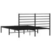 vidaXL Estructura cama sin colchón con cabecero metal negro 150x200 cm
