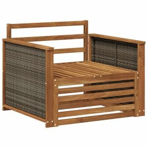 vidaXL Sof&aacute; intermedio de exterior Madera de Acacia S&oacute;lida Natural