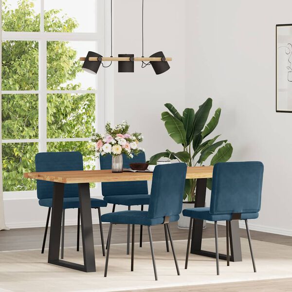 vidaXL Sillas de comedor 4 unidades terciopelo azul