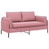 vidaXL Sof&aacute; de 2 Plazas 2 plaza Rosa 188 x 81 x 89 cm Terciopelo