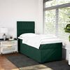 vidaXL Cama box spring con colch&oacute;n terciopelo verde oscuro 100x200 cm