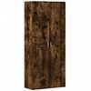 vidaXL Aparador alto madera de ingenier&iacute;a roble ahumado 80x35x180 cm