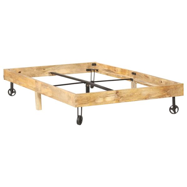 vidaXL Estructura de cama de madera maciza de mango 120x200 cm