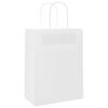 vidaXL Bolsas de papel con asas 250 uds blanca 21x11x28 cm