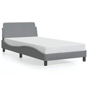 vidaXL Estructura de cama Dover tela gris claro 90x200 cm