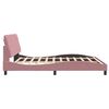 vidaXL Estructura de cama sin colch&oacute;n terciopelo rosa 180x200 cm