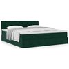 vidaXL Estructura de cama otomana con colch&oacute;n verde oscuro 180x200 cm