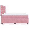 vidaXL Cama box spring con colch&oacute;n terciopelo rosa 200x200 cm