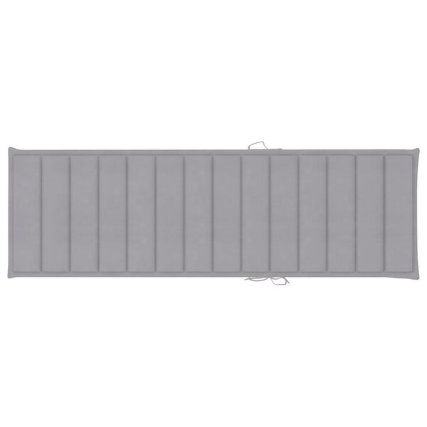 vidaXL Tumbona de jardín con mesa y cojín de madera de pino impregnada