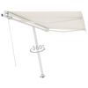 vidaXL Toldo de pie manual retr&aacute;ctil crema 350x250 cm