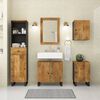 vidaXL Conjunto de muebles de ba&ntilde;o 5 piezas madera maciza de mango