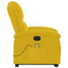 vidaXL Sill&oacute;n reclinable de masaje elevable terciopelo amarillo