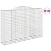 vidaXL Cestas de gaviones 10 uds forma de arco hierro 300x50x200/220cm