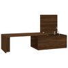 vidaXL Mesa de centro madera contrachapada marrón roble 150x50x35 cm