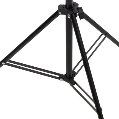 Soporte para fondos en forma de T negro 91x60x(70-200) cm
