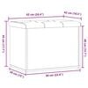 vidaXL Banco almacenaje madera ingenier&iacute;a roble artesanal 62x42x45 cm