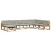 vidaXL Conjunto de sof&aacute;s de exterior 8 uds. Blanco y Gris Claro