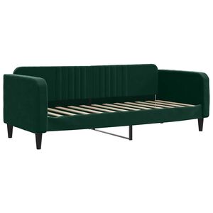 vidaXL Sof&aacute; cama sin colch&oacute;n terciopelo verde oscuro 80x200 cm