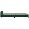 vidaXL Estructura cama sin colch&oacute;n terciopelo verde oscuro 100x200 cm