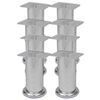 vidaXL 8x Patas de sof&aacute; redondas cromadas 120 mm