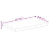 vidaXL Tablero de mesa borde natural madera maciza mango 40x30x3,8 cm