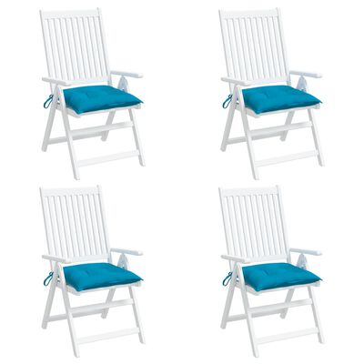 vidaXL Cojines de silla de jardín 4 uds tela Oxford azul 40x40x7 cm