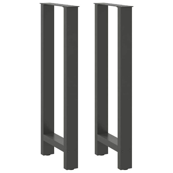 vidaXL Patas para mesa de bar antracita (2 unidades, 40 x 100-101 cm, acero)