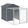 vidaXL Jaula gallinas con corral acero galvanizado gris 117x813x123 cm