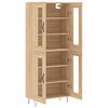 vidaXL Aparador alto madera contrachapada color roble 69,5x34x180 cm