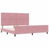 vidaXL Cama tipo Box Spring con cabecera Rosa 200 x 200 cm Terciopelo