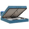 vidaXL Cama tipo otomana con colch&oacute;n y LED Azul oscuro 200 x 200 cm