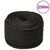 vidaXL Cuerda de trabajo polipropileno negro 14 mm 250 m
