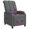 vidaXL Silla de masajes reclinable Gris oscuro Tela