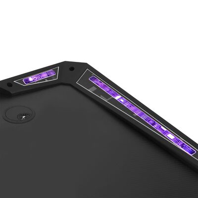 vidaXL Escritorio gaming con luz LED forma Y negro 110x60x75 cm