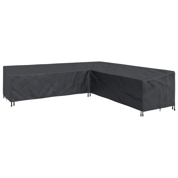 vidaXL Funda para muebles Negro 300 x 300 x 80 cm Tela Oxford 600D
