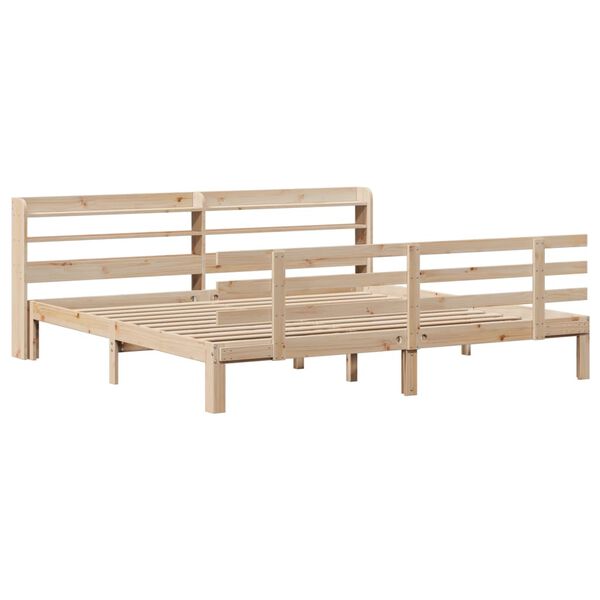 vidaXL Estructura de cama con cabecero madera maciza de pino 200x200cm
