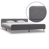 vidaXL Estructura de cama de tela gris claro 180x200 cm