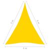 vidaXL Toldo de vela triangular tela Oxford amarillo 4x5x5 m