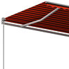 vidaXL Toldo de pie autom&aacute;tico naranja y marr&oacute;n 400x350 cm