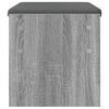 vidaXL Banco de entrada con coj&iacute;n Gris Sonoma 63 x 38 x 40 cm