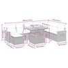 vidaXL Set sof&aacute;s jard&iacute;n y cojines 9 pzas rat&aacute;n sint&eacute;tico acacia beige