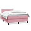 vidaXL Cama box spring con colch&oacute;n terciopelo rosa 120x210 cm