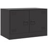 vidaXL Muebles para TV 2 unidades acero negro 67x39x44 cm
