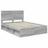 vidaXL Estructura de cama con cabecera Gris Sonoma 140 x 190 cm