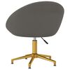 vidaXL Silla de oficina giratoria de terciopelo gris oscuro