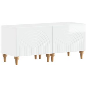 vidaXL Mueble de TV Blanco Brillante Madera de ingenier&iacute;a