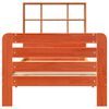 vidaXL Estructura de cama sin colch&oacute;n madera maciza marr&oacute;n 90x190 cm