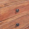 vidaXL Mesita de noche con 3 cajones madera maciza caoba 35x25x35 cm