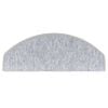 vidaXL Felpudos para escaleras 10 unidades 65x24x4 cm Gris Claro Semicircular Grande