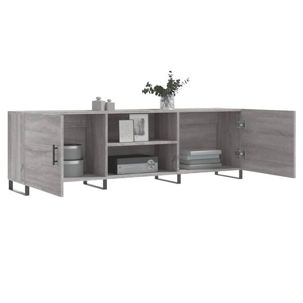 vidaXL Mueble para TV madera de ingeniería gris Sonoma 150x30x50 cm